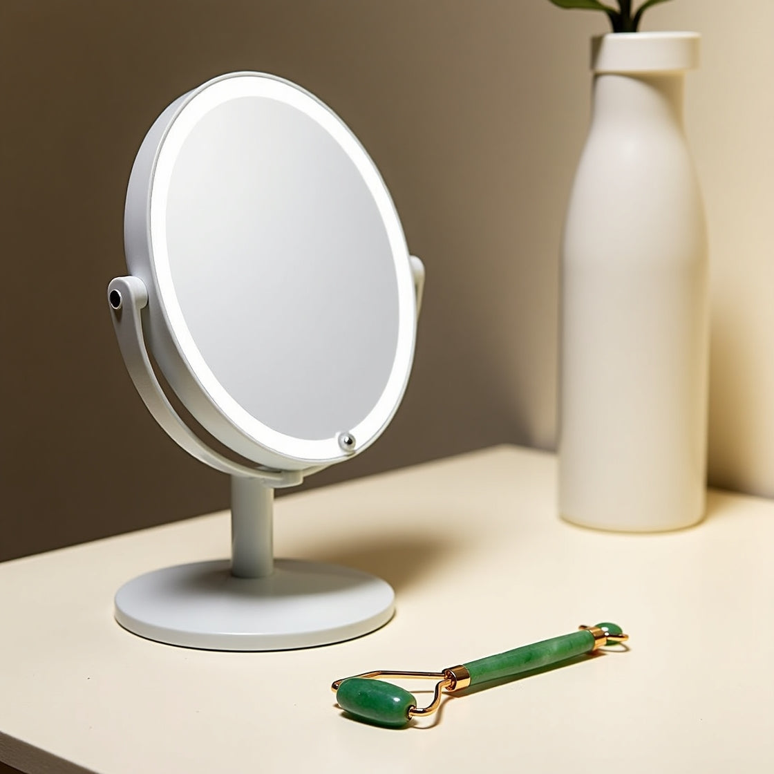 ESPEJO MAQUILLAJE + RODILLO FACIAL