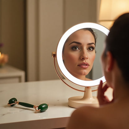 ESPEJO MAQUILLAJE + RODILLO FACIAL